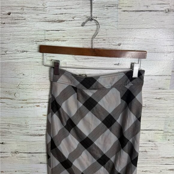 Free People Black Midi Pencil Skirt plaid size 2 - Picture 4 of 7